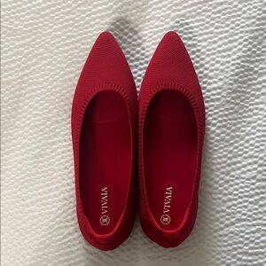 VIVAIA Women's Elegant Red Flats
